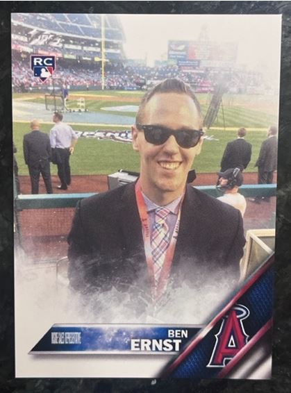 Front of Ben Ernst baseball card
