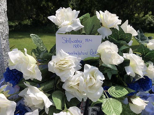 Note at Bud Fowler's grave