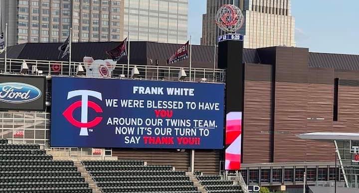 Frank White scoreboard recognition