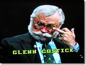 Glenn Gostick flips off a television audience