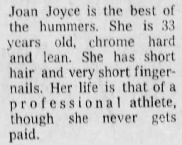 Joe Soucheray on Joan Joyce