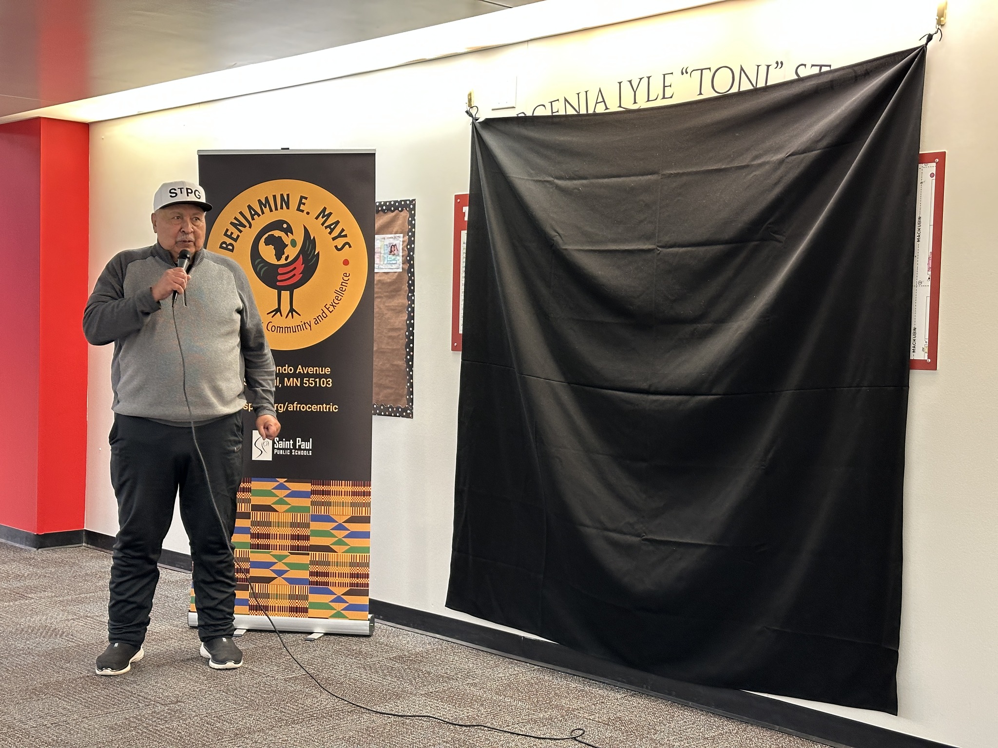 Frank White at Toni Stone Atrium at Benjamin Mays School