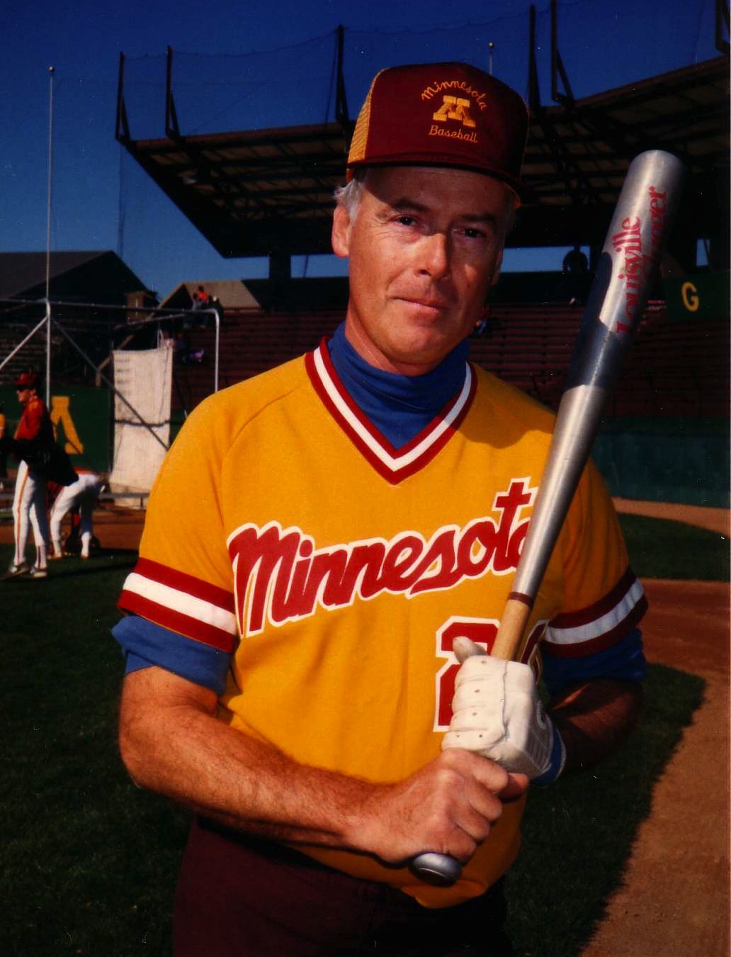 Bob Evans in uniform for a Minnesota alumni game