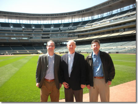 Dan Levitt, Vince Gennaro, and Marc Appleman at Target Field